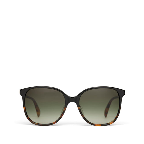 Sandela Handcrafted Sunglasses  - Black Tortoise - Olive Gradient Front View