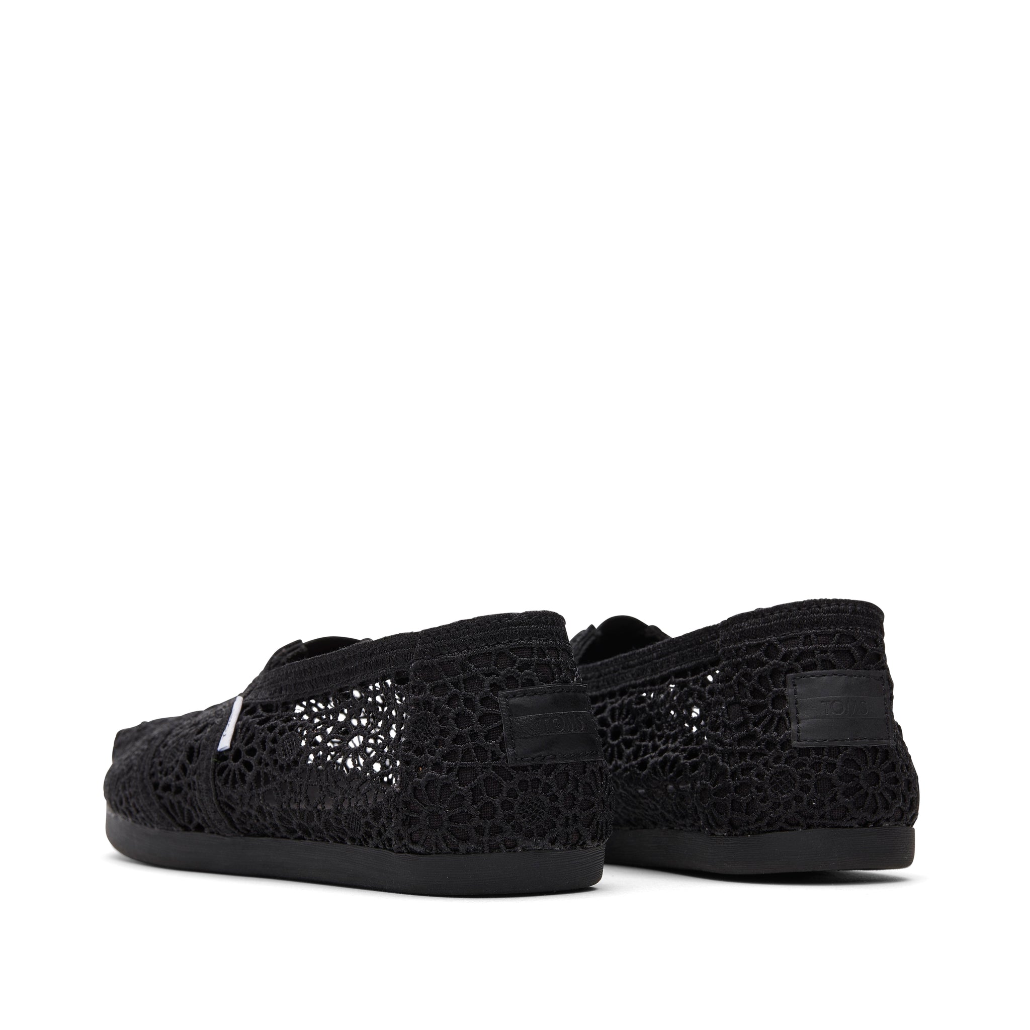 Alpargata Black Moroccan Crochet Back View