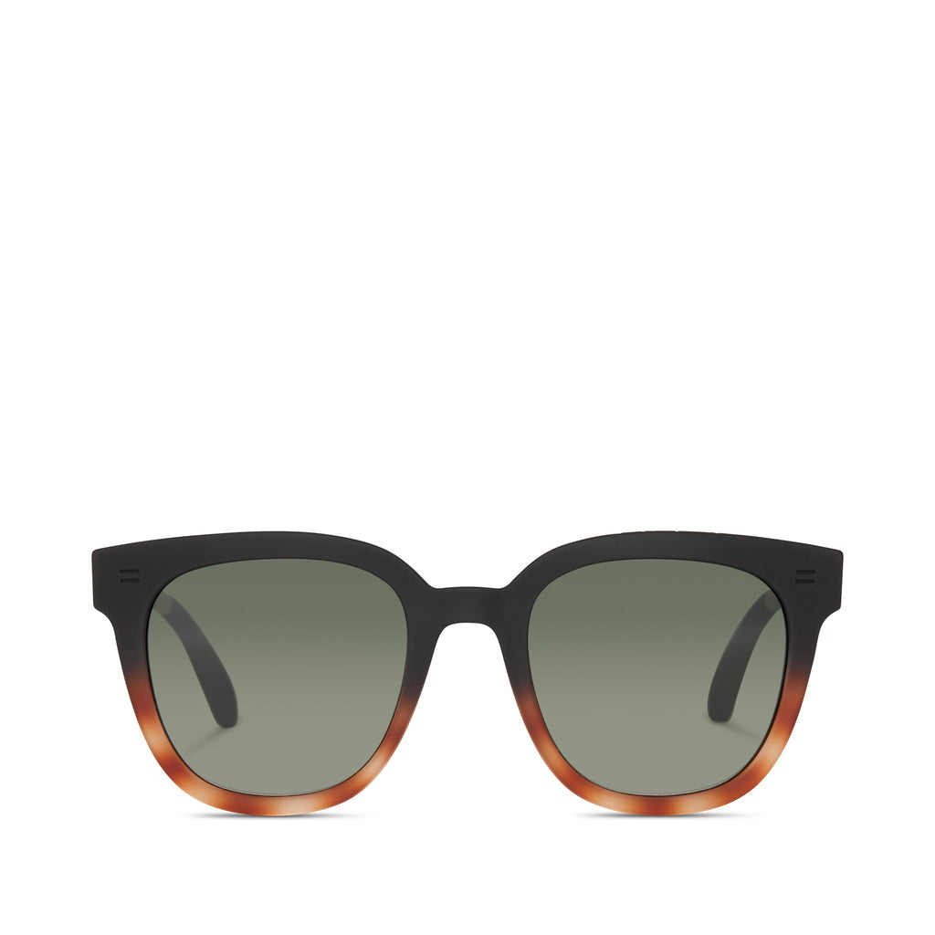 Juniper Traveler Sunglasses  - Matte Black Honey Tortoise Soft Touch Finish Front View
