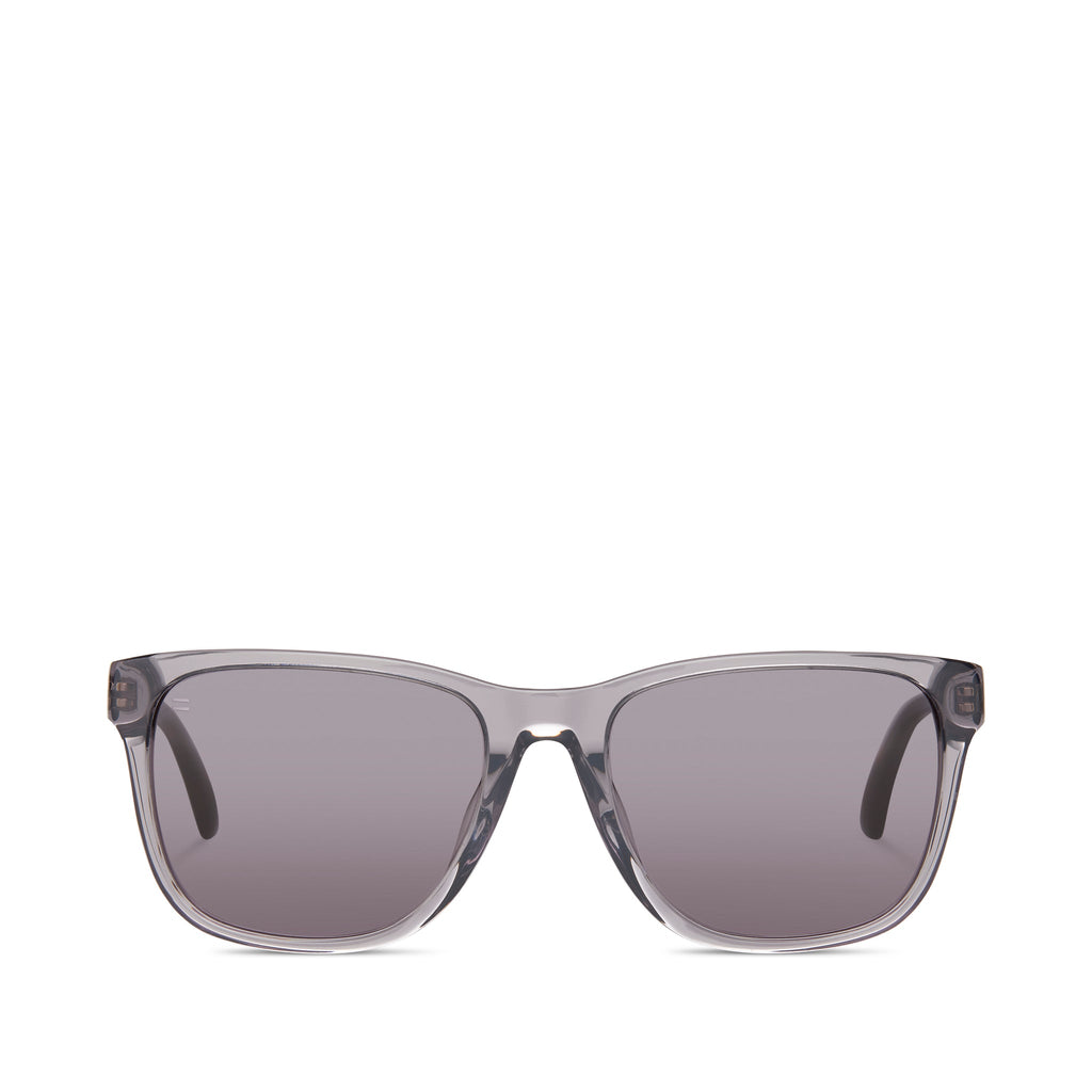 Austin Handcrafted Sunglasses - Smoke Grey Crystal Front View