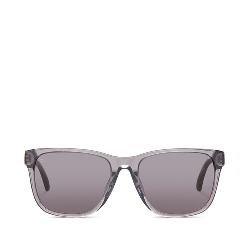 Austin Handcrafted Sunglasses - Smoke Grey Crystal Front View