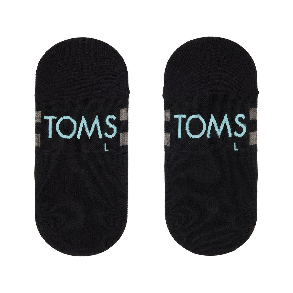 Back Angle Of Classic No Show Socks Black