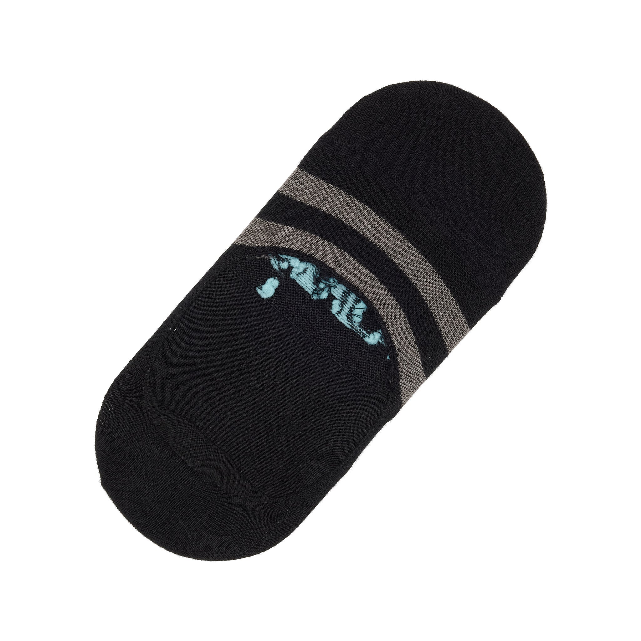 Front Angle Of Classic No Show Socks Black
