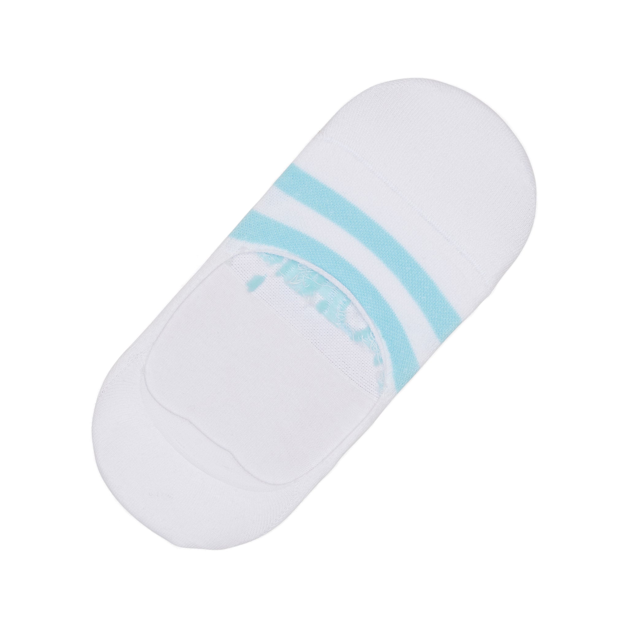 Front Angle Of Ultimate No Show Socks White