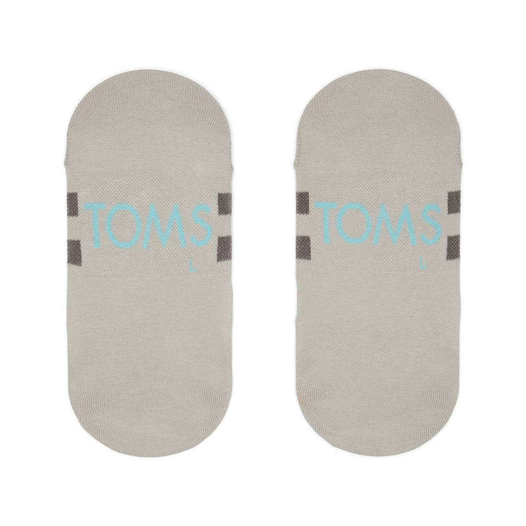 Back Angle Of Classic No Show Socks Grey