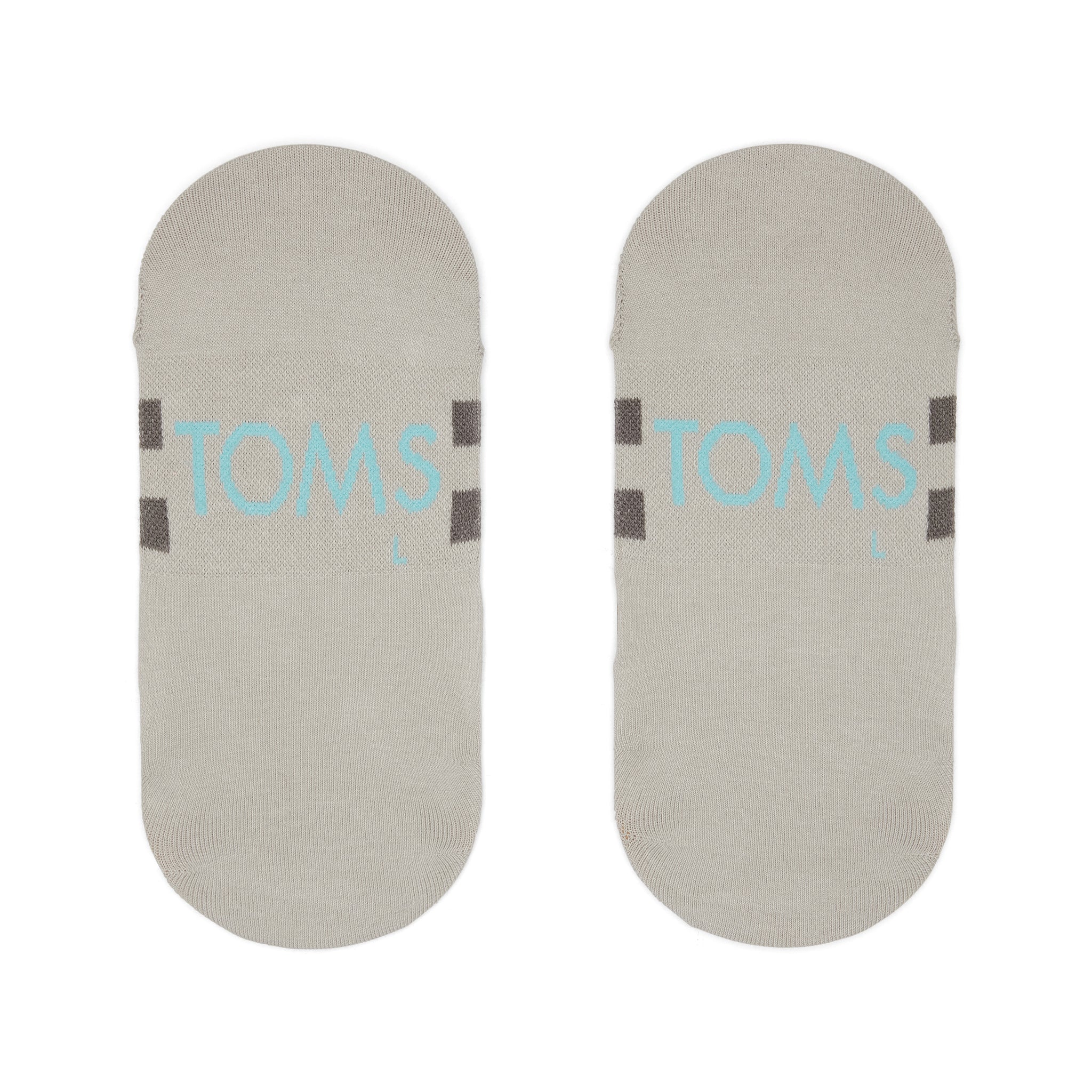 Back Angle Of Classic No Show Socks Grey