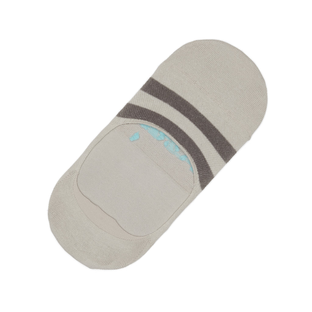 Front Angle Of Classic No Show Socks Grey