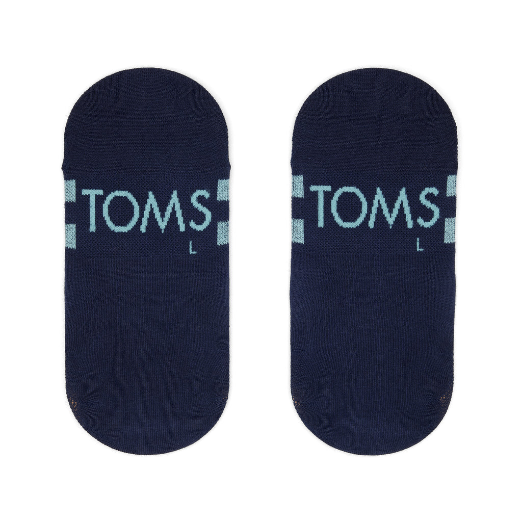 Classic No Show Socks Navy Back View