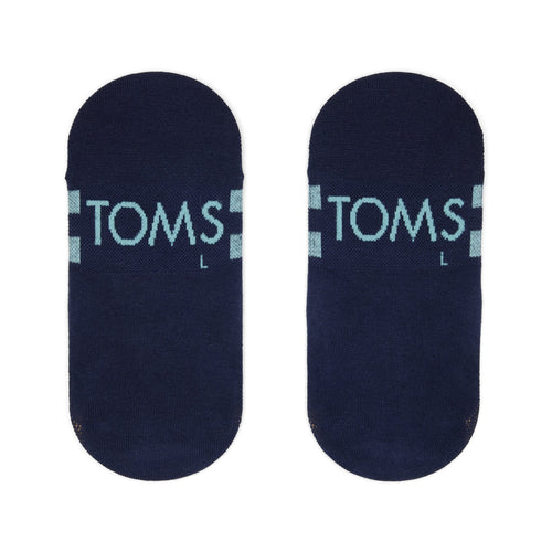 Classic No Show Socks Navy Back View