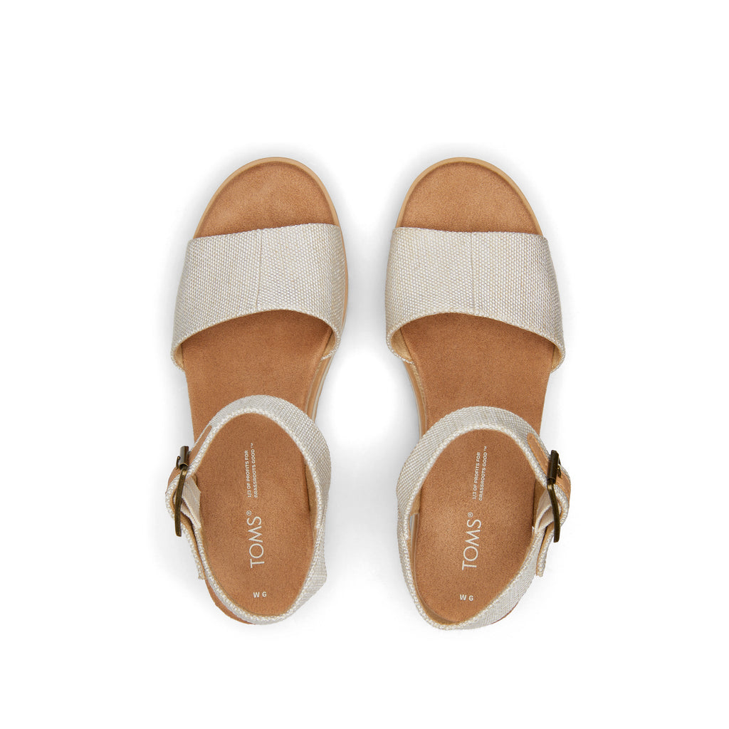 Diana Natural Wedge Sandal Top View