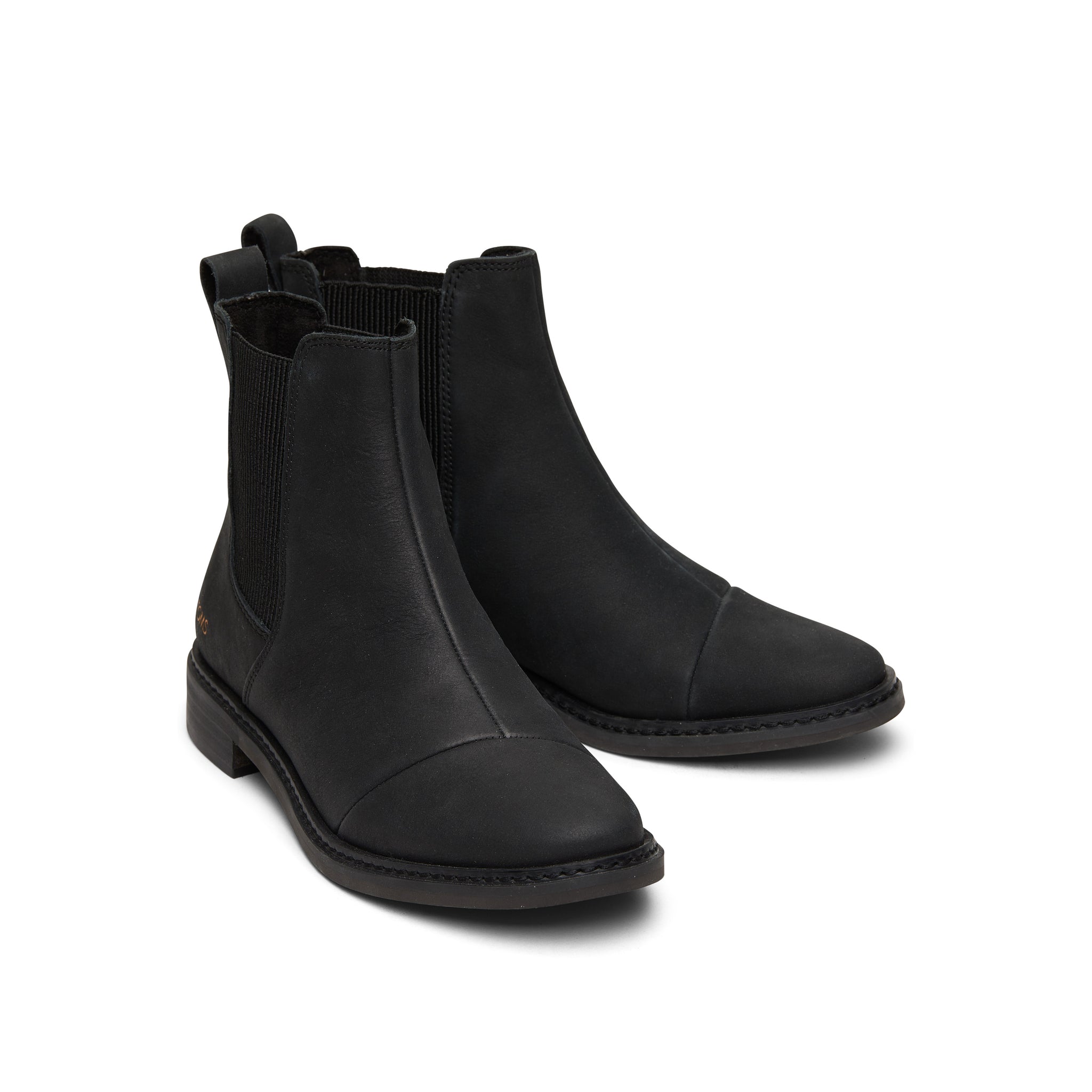 Charlie Black Leather Boot Front View