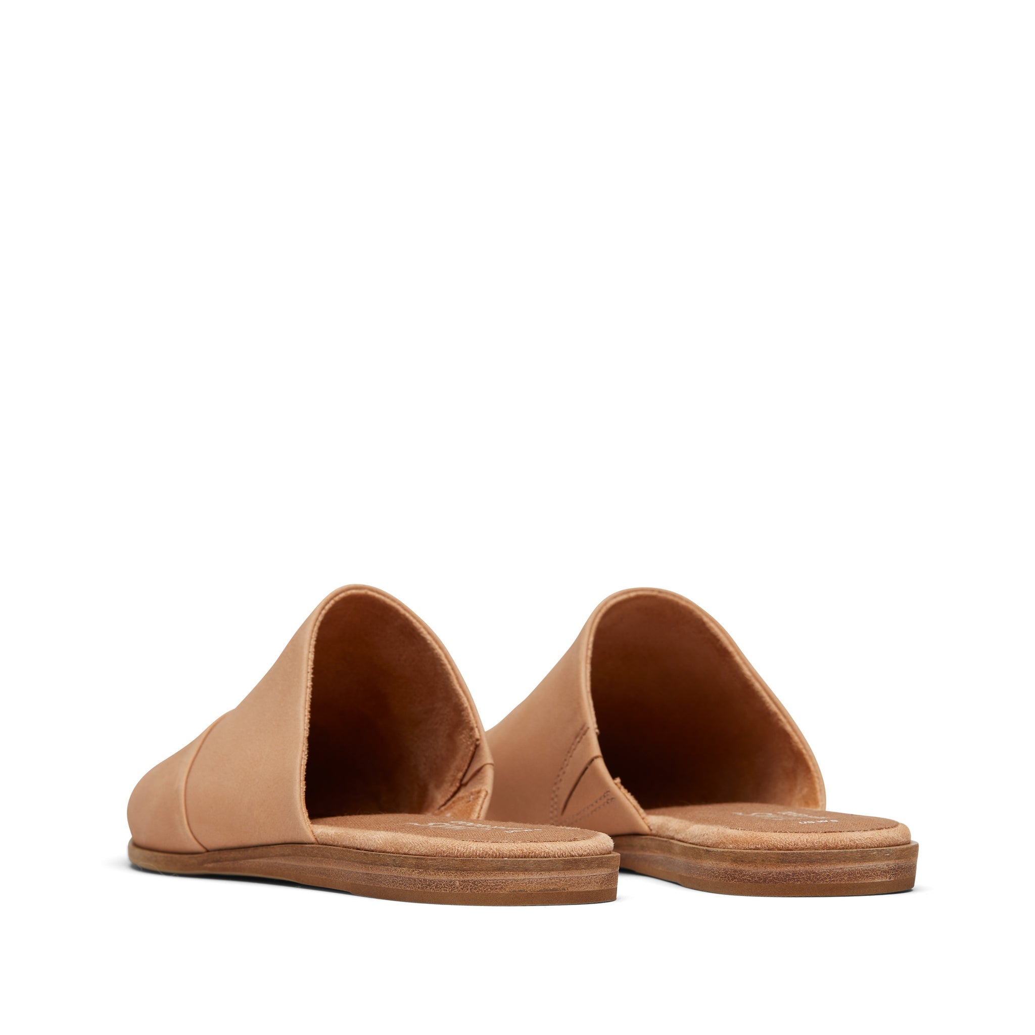 Jade Tan Leather Slip On Flat Back View