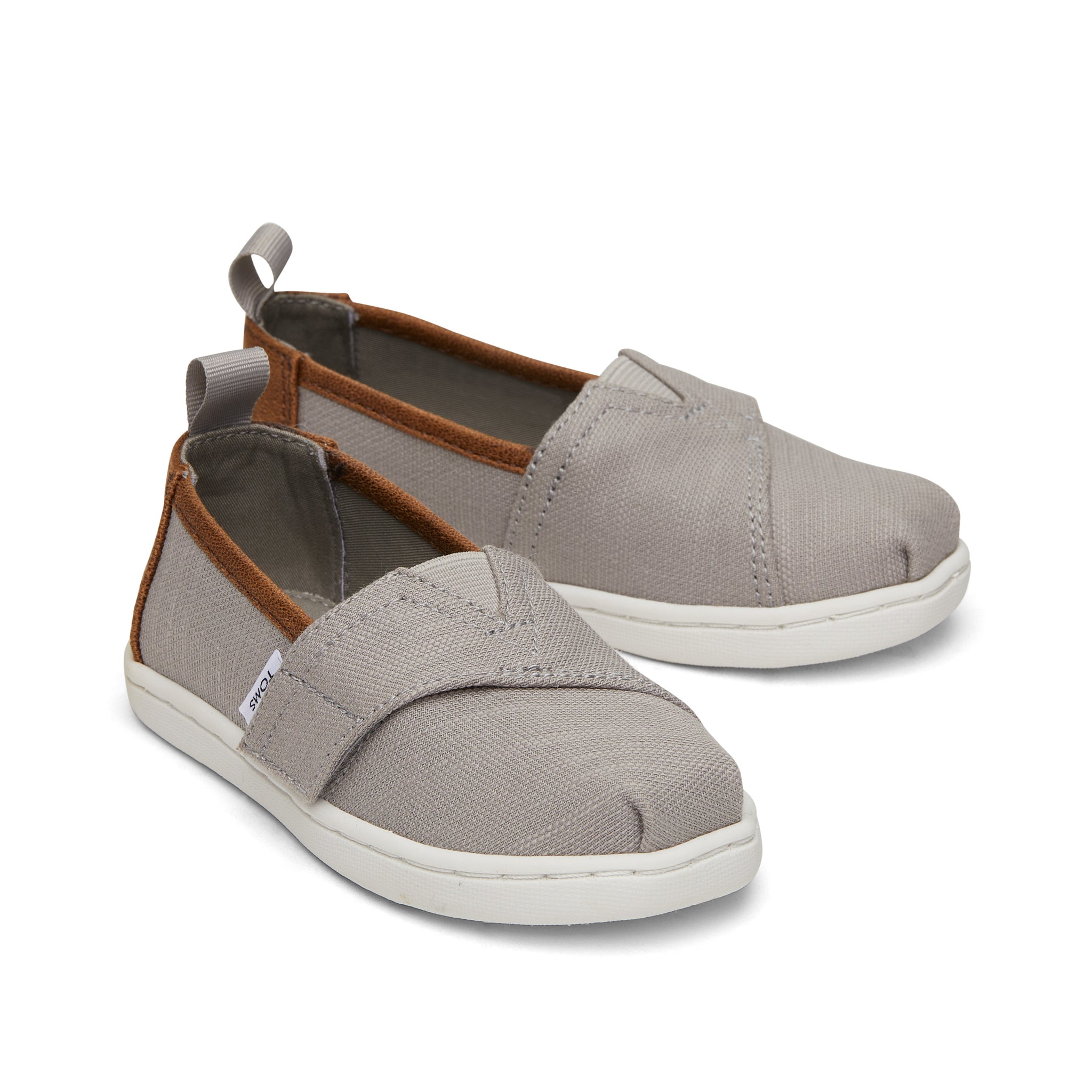 Alpargata Grey Recycled Cotton Toddler Shoe Front View