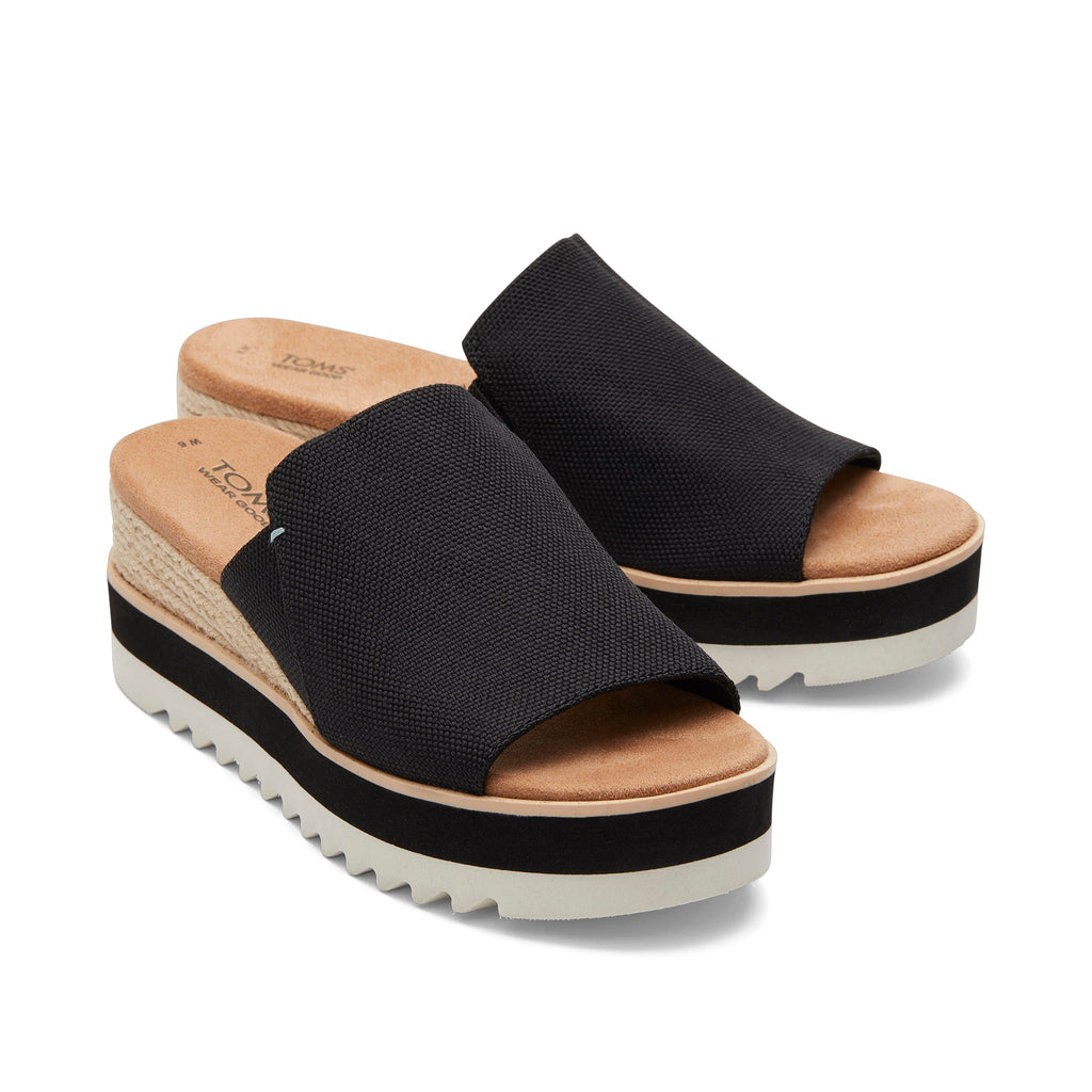 Diana Mule Black Sandal Front View