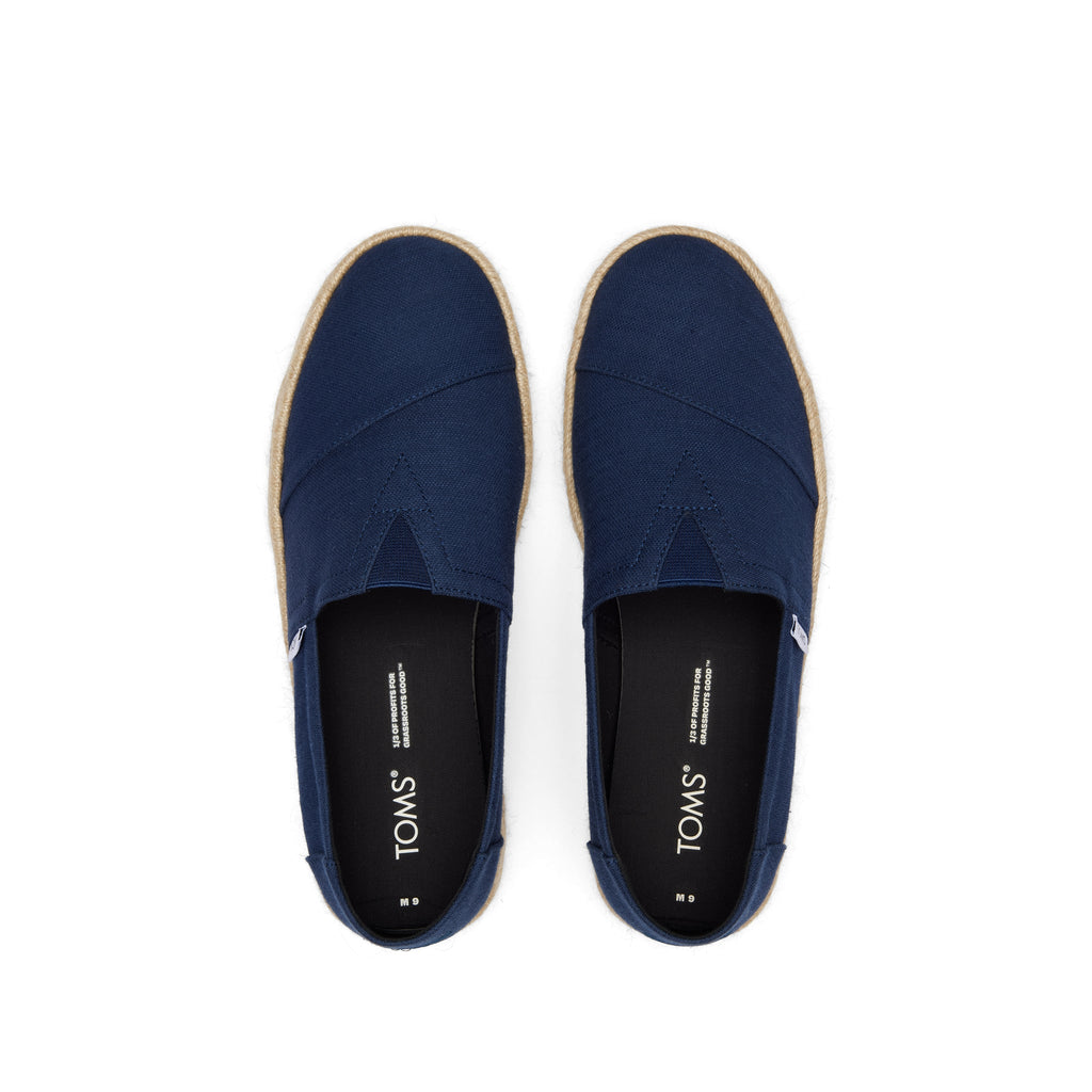 Alpargata Navy Recycled Cotton Rope 2.0 Espadrille Top View