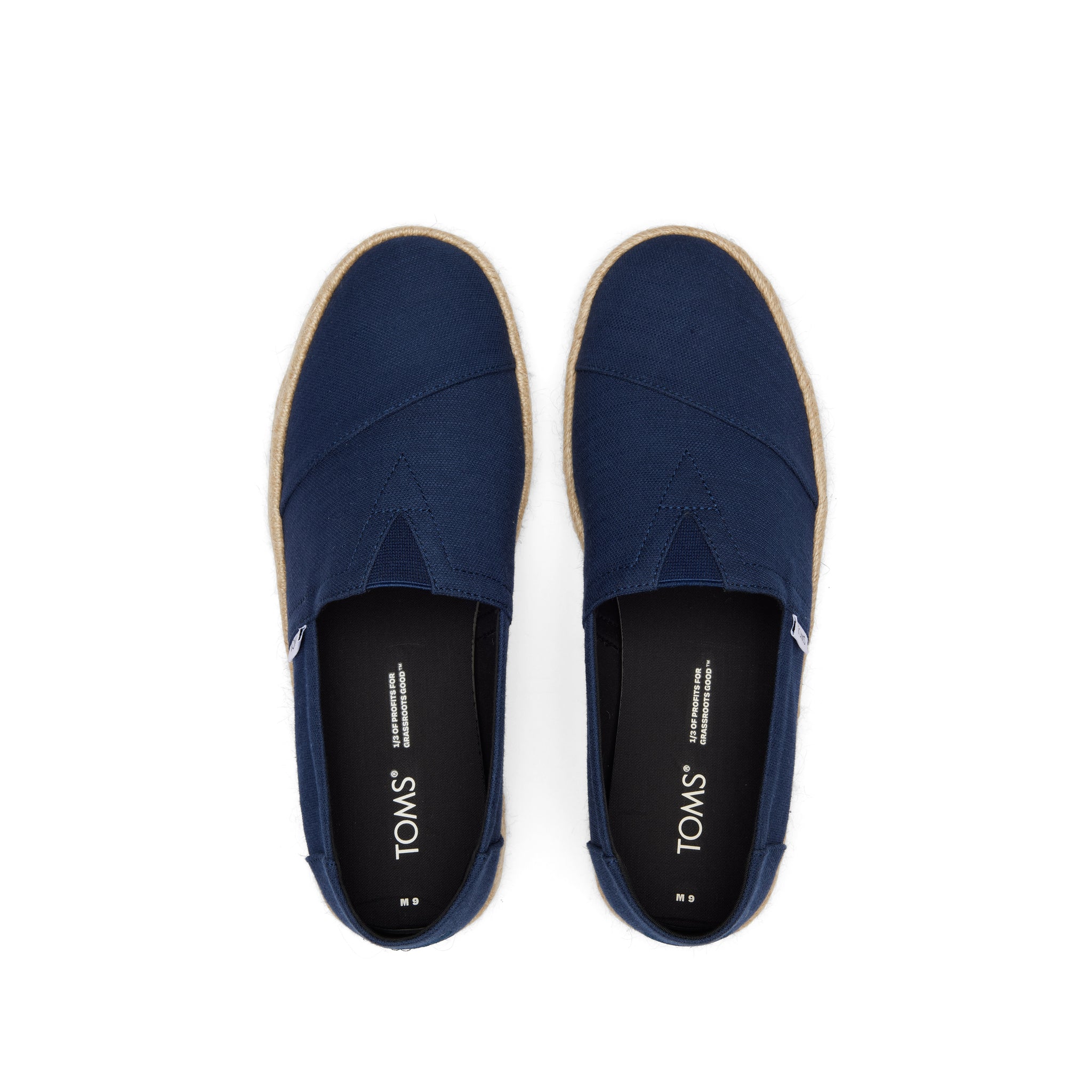 Alpargata Navy Recycled Cotton Rope 2.0 Espadrille Top View