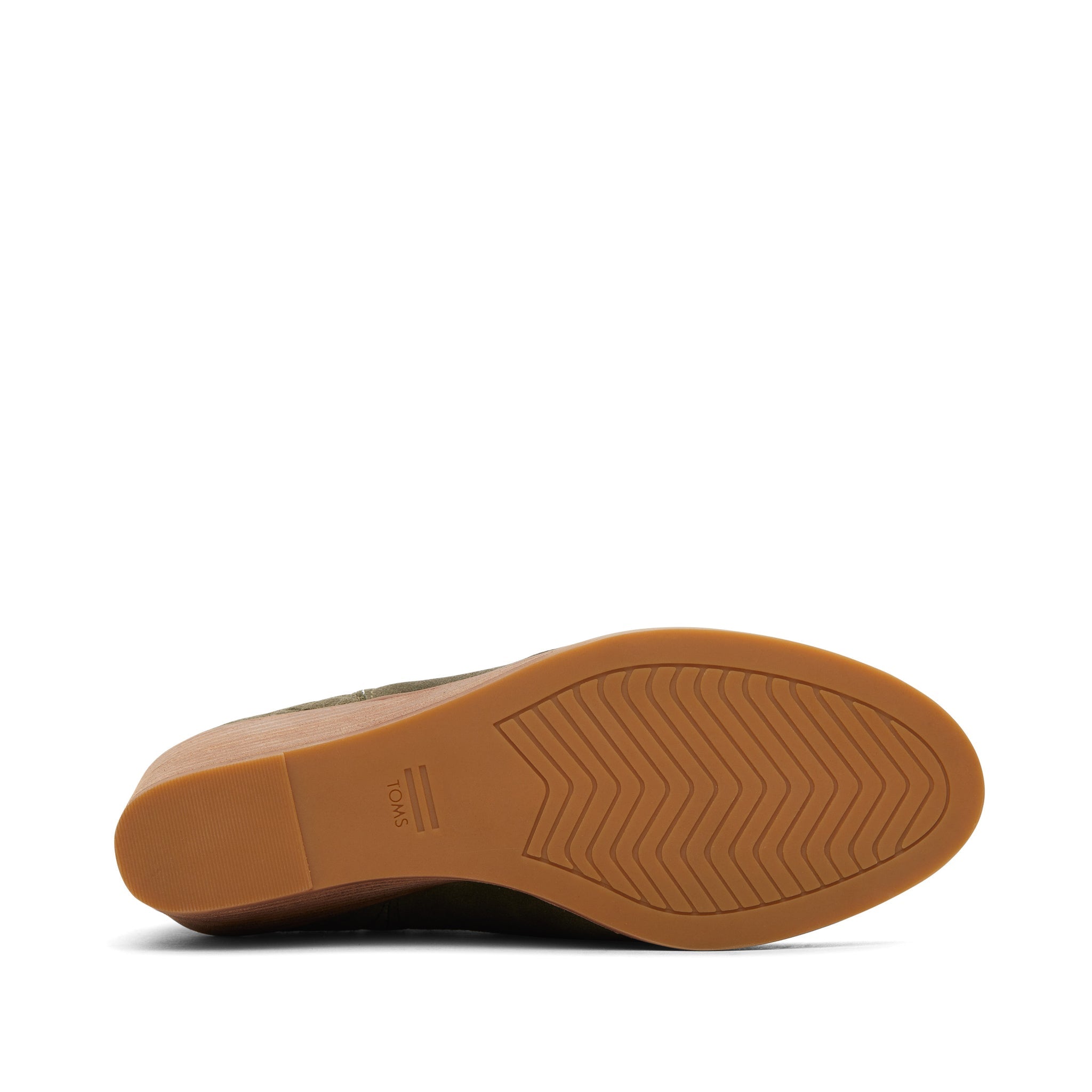 Clare Olive Suede Wedge Boot Bottom Sole View