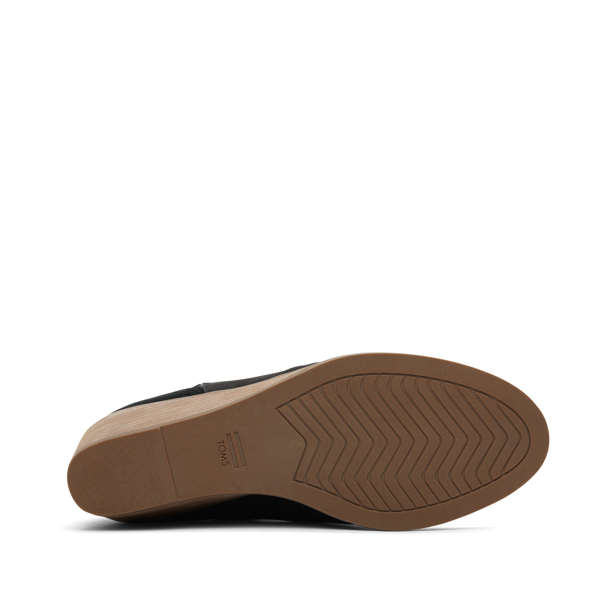 Clare Black Leather Wedge Boot Bottom Sole View