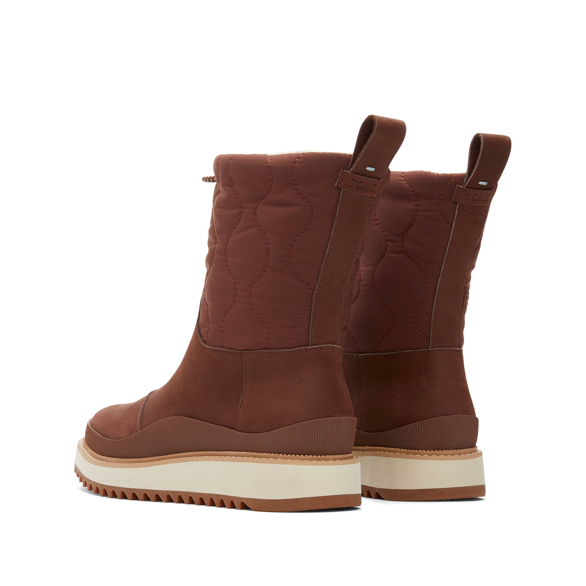 Makenna Brown Water Resistant Leather Boot Back View