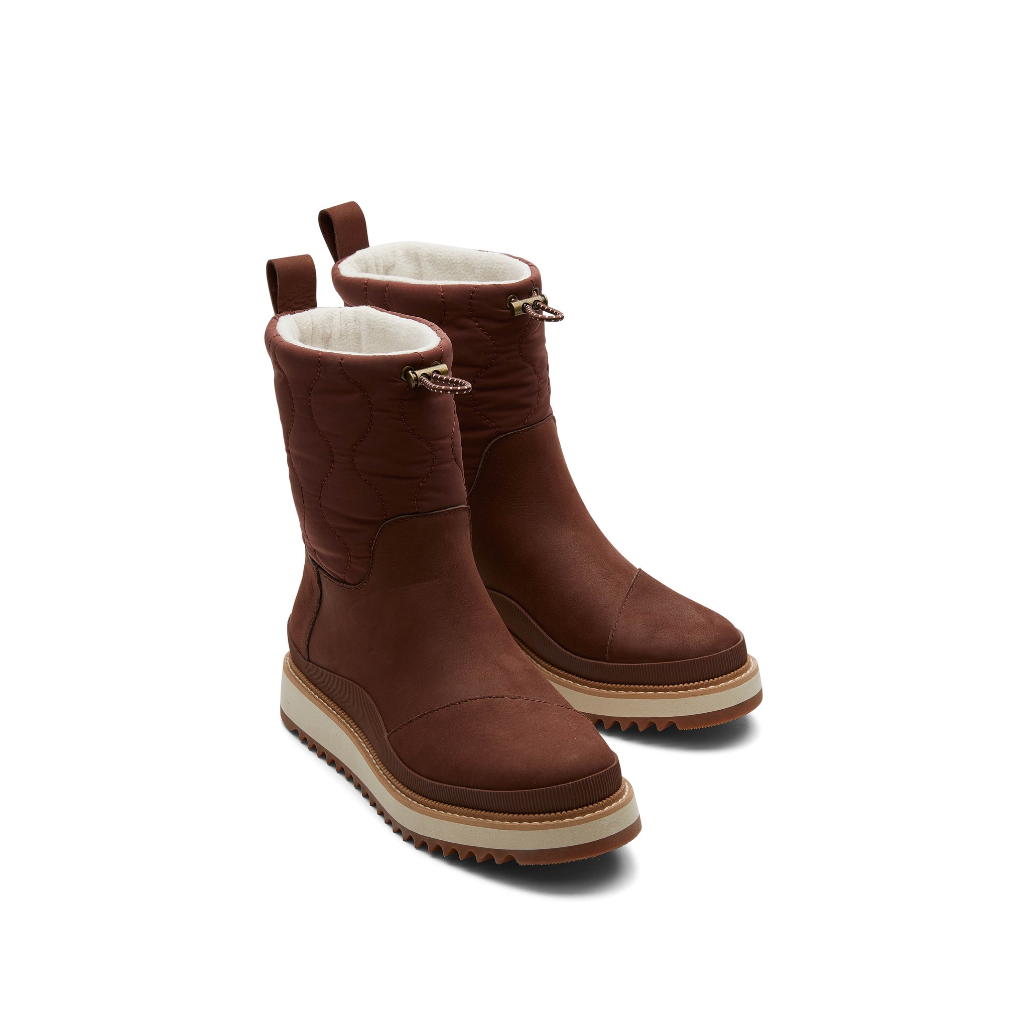 Makenna Brown Water Resistant Leather Boot Front View