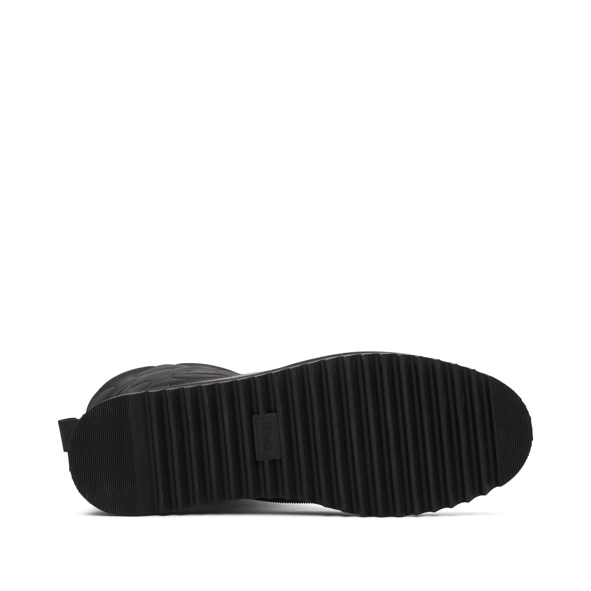 Makenna Black Water Resistant Leather Boot Bottom Sole View