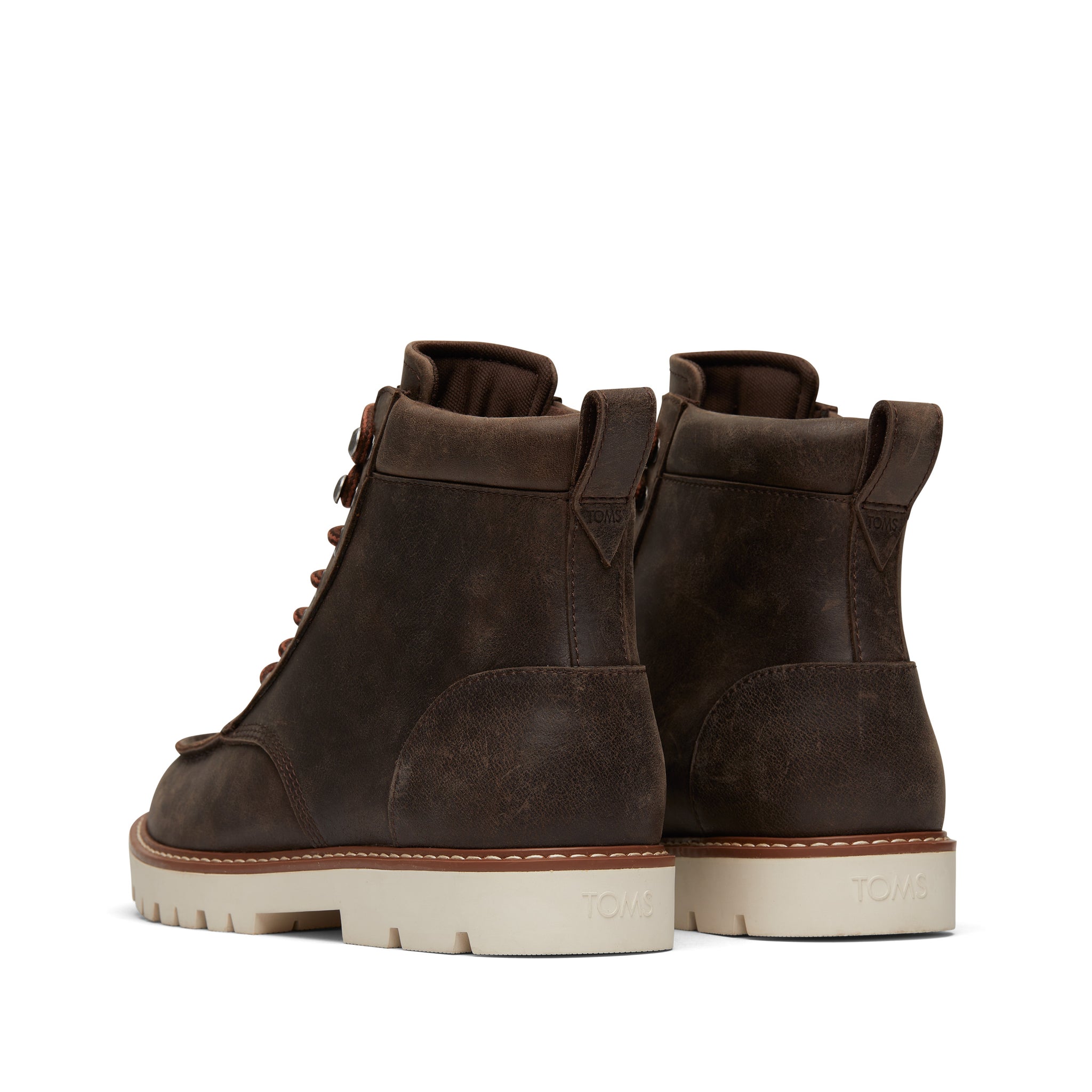Palomar Brown Water Resistant Leather Boot Back View