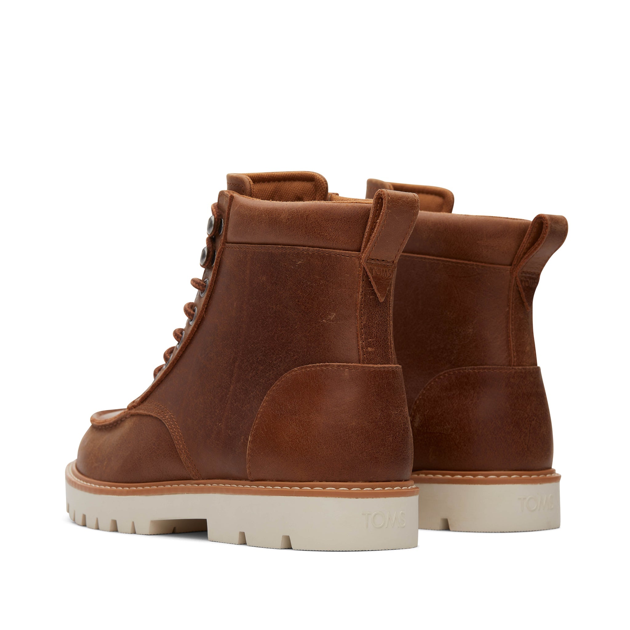 Palomar Tan Water Resistant Leather Boot Back View