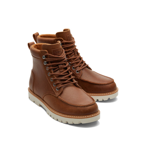 Palomar Tan Water Resistant Leather Boot Front View