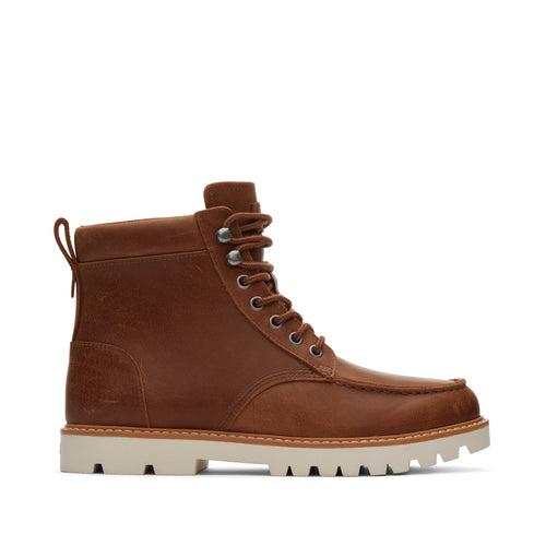 Palomar Tan Water Resistant Leather Boot Side View