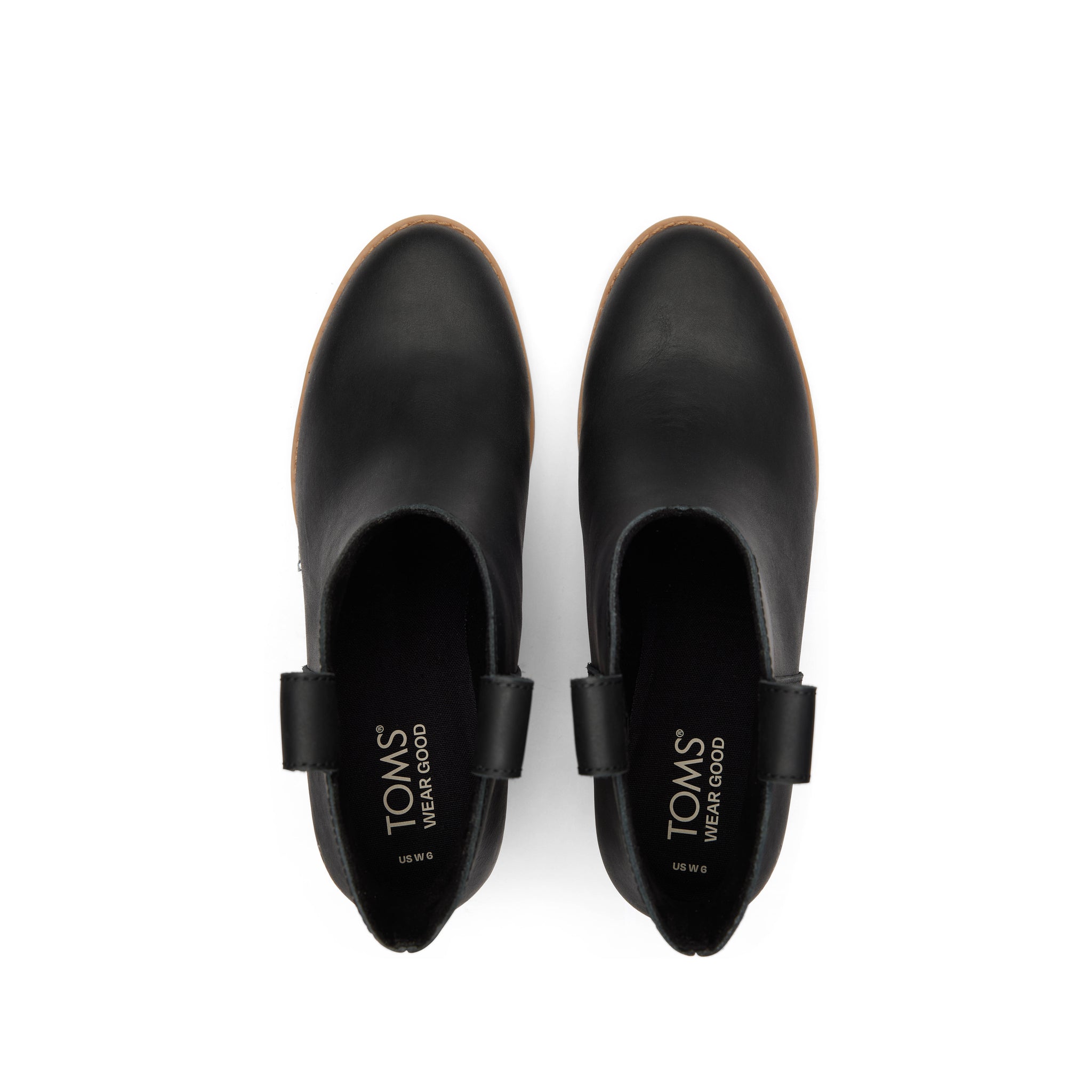 Constance Black Leather Heeled Boot Top View