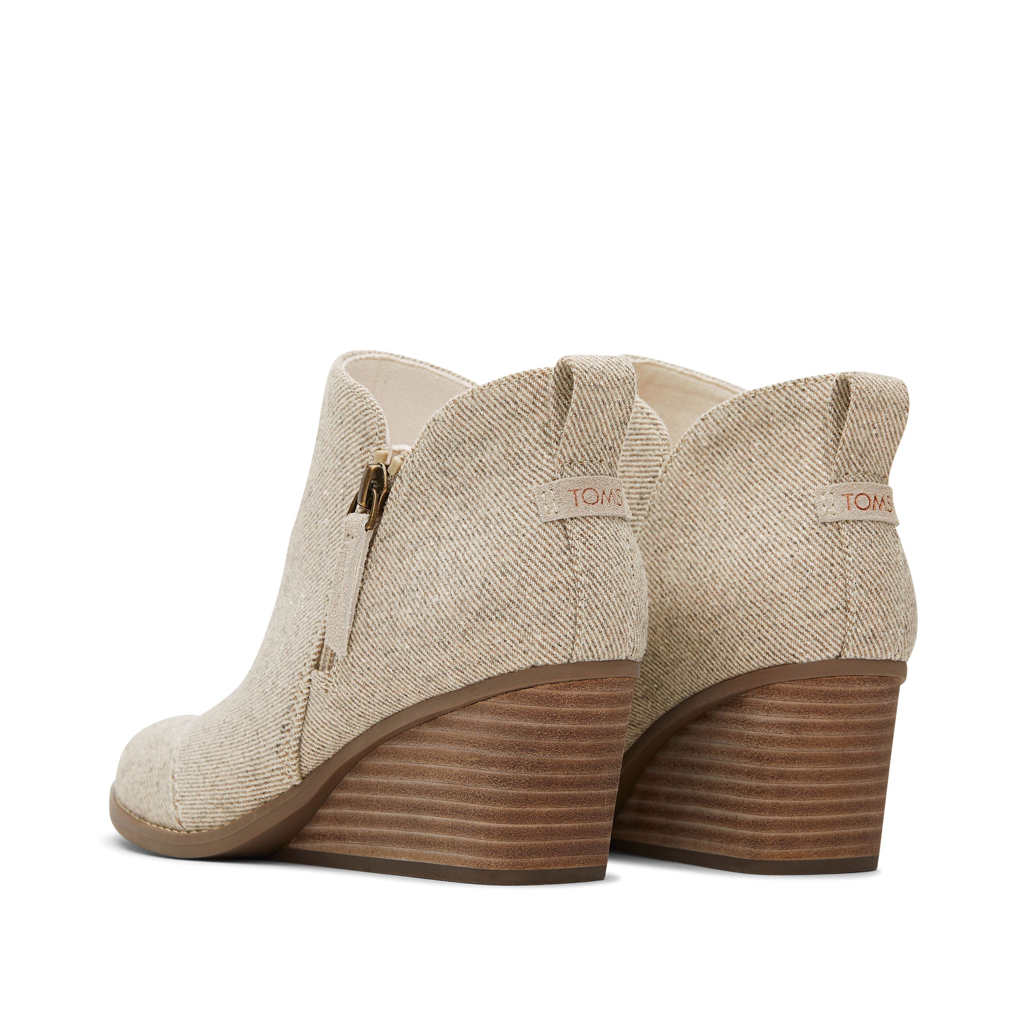 Goldie Wedge Boot - Natural Shimmer Twill