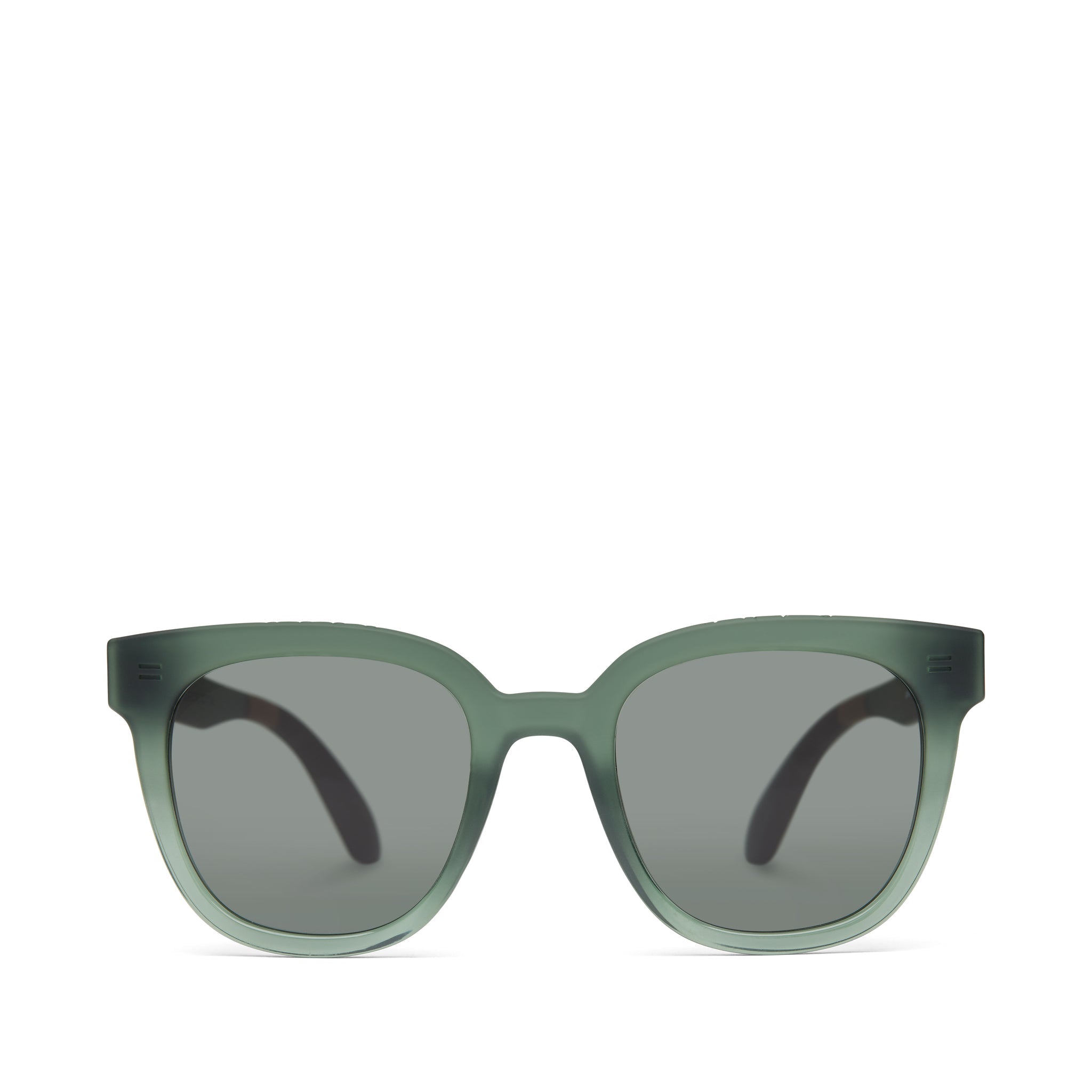 Juniper Traveler Sunglasses - Green - Grey Front View