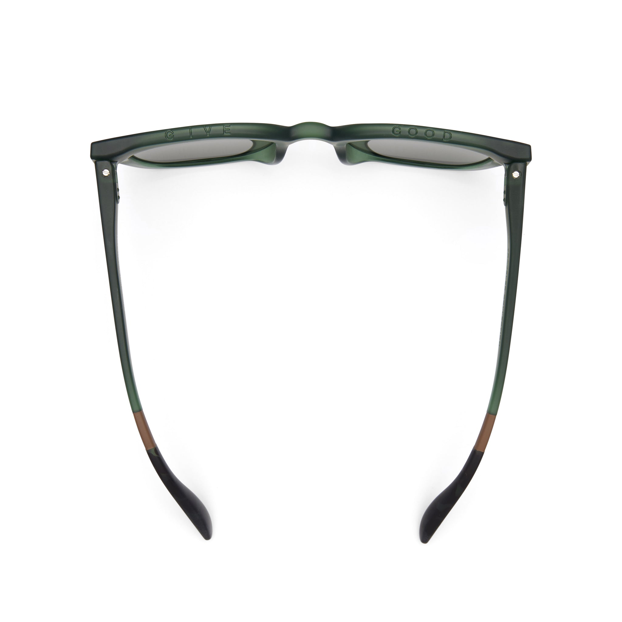 Juniper Traveler Sunglasses - Green - Grey Top View