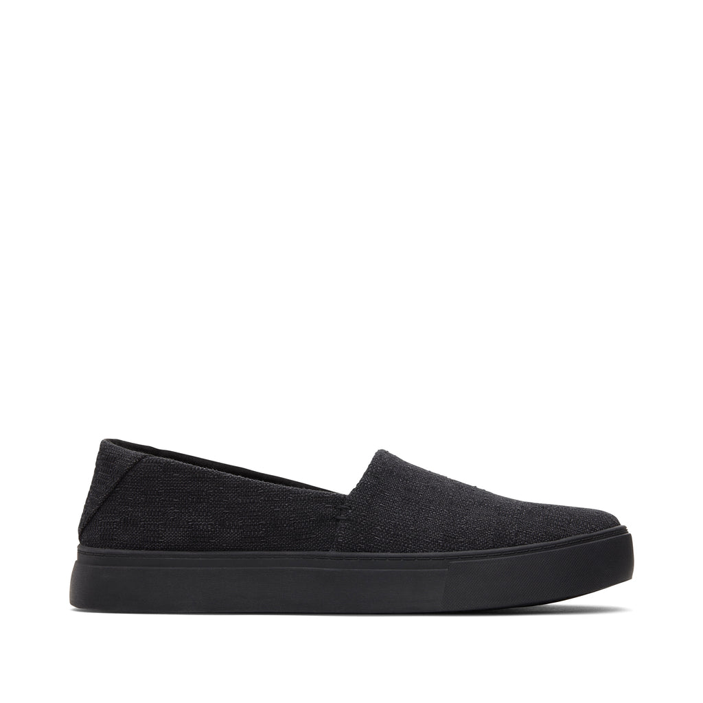 Kameron Black Slip On Sneaker Side View