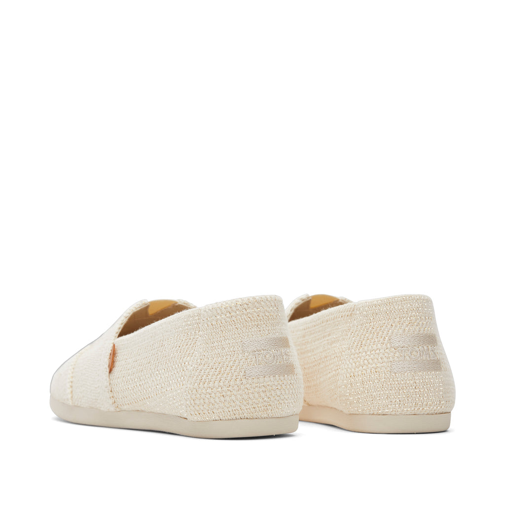 Alpargata Undyed Metallic Stripe Linen Back View