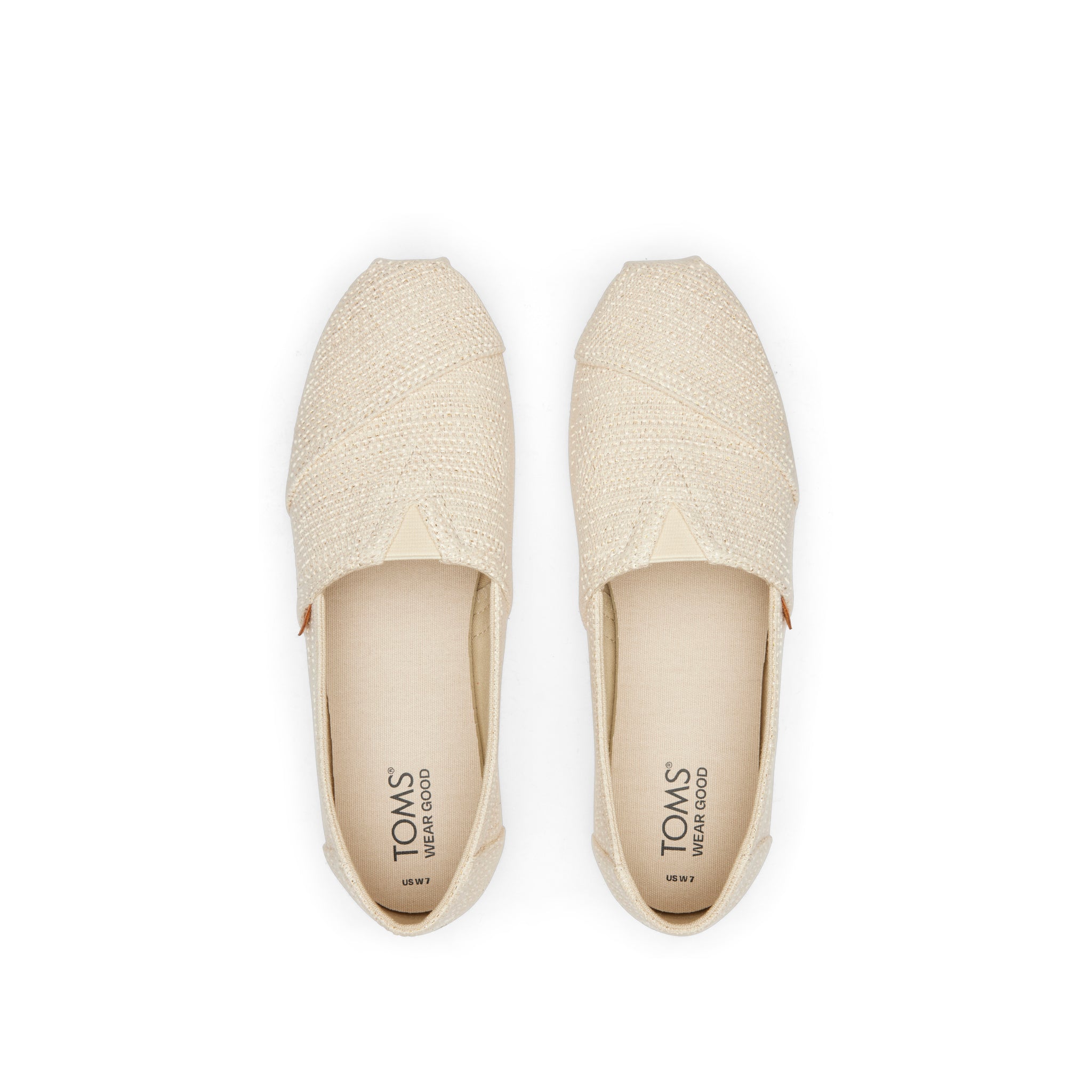 Alpargata Undyed Metallic Stripe Linen Top View