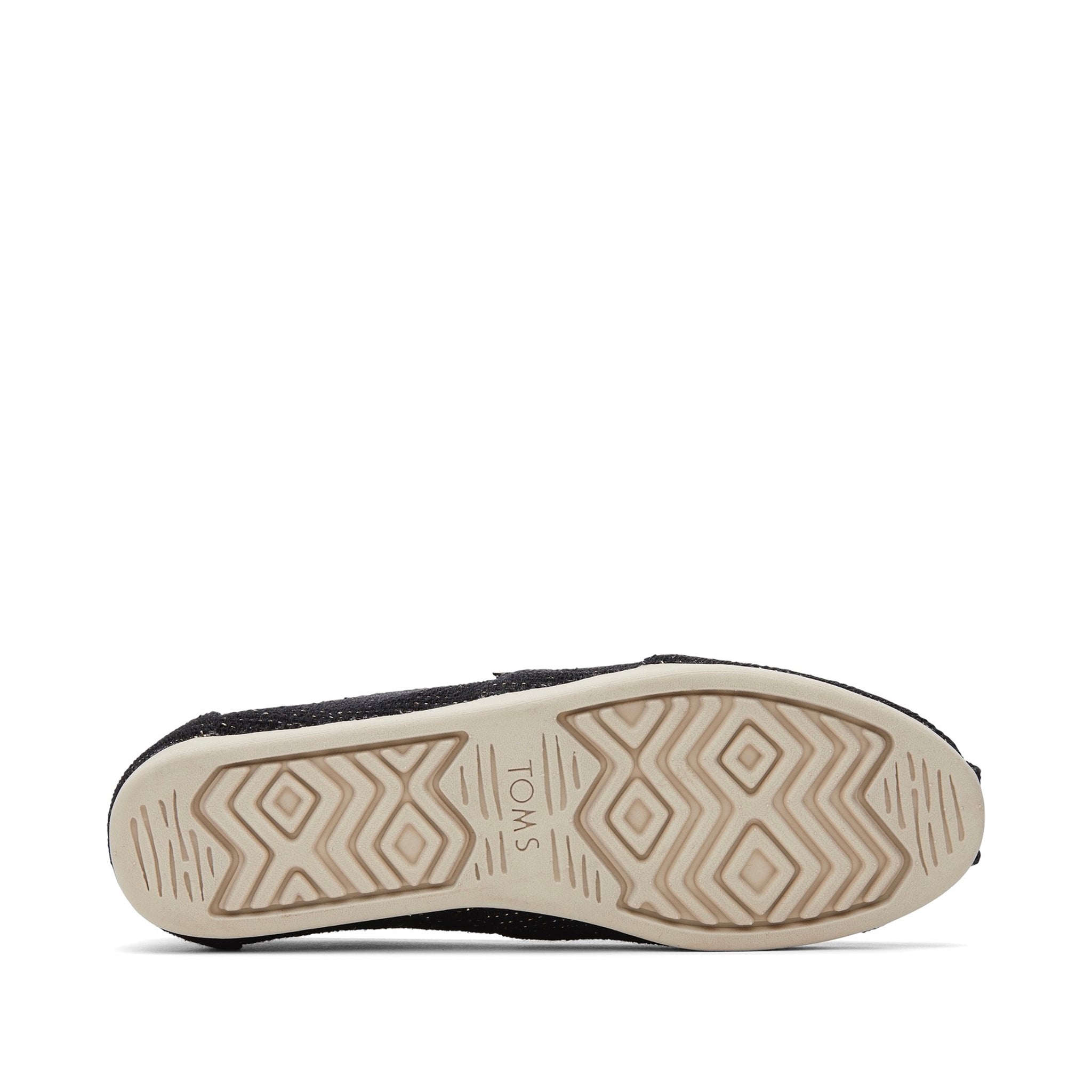 Alpargata Black Metallic Stripe Linen Bottom Sole View