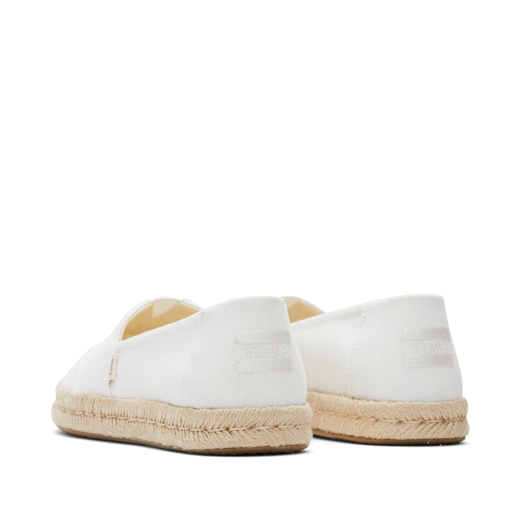Alpargata Rope 2.0 White Recycled Cotton Slubby Espadrille Back View