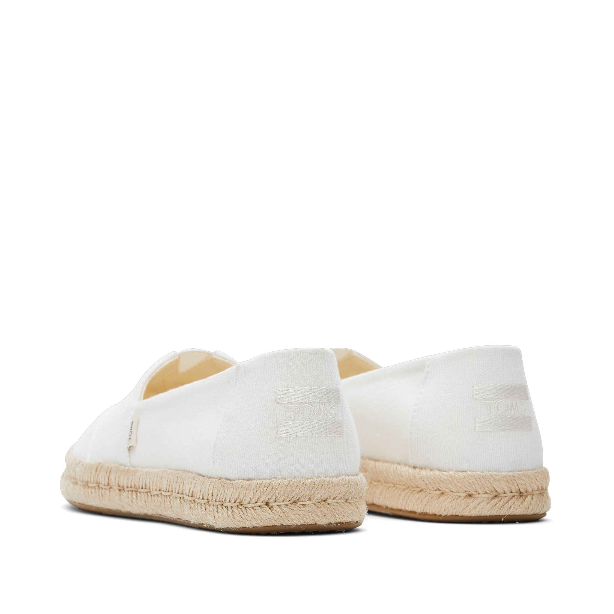 Alpargata Rope 2.0 White Recycled Cotton Slubby Espadrille Back View