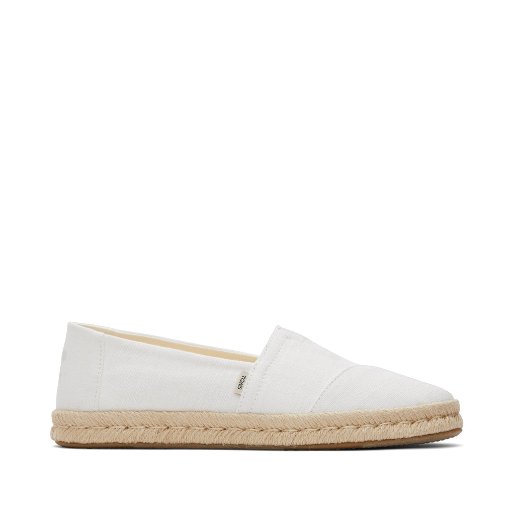 Alpargata Rope 2.0 White Recycled Cotton Slubby Espadrille Side View