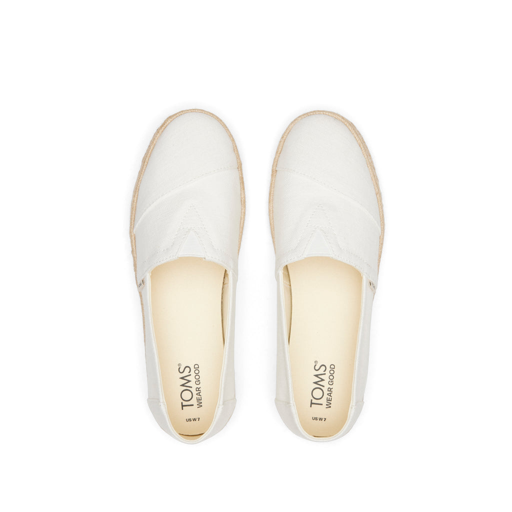 Alpargata Rope 2.0 White Recycled Cotton Slubby Espadrille Top View