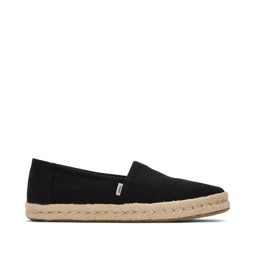 Alpargata Rope 2.0 Black Recycled Cotton Espadrille Side View