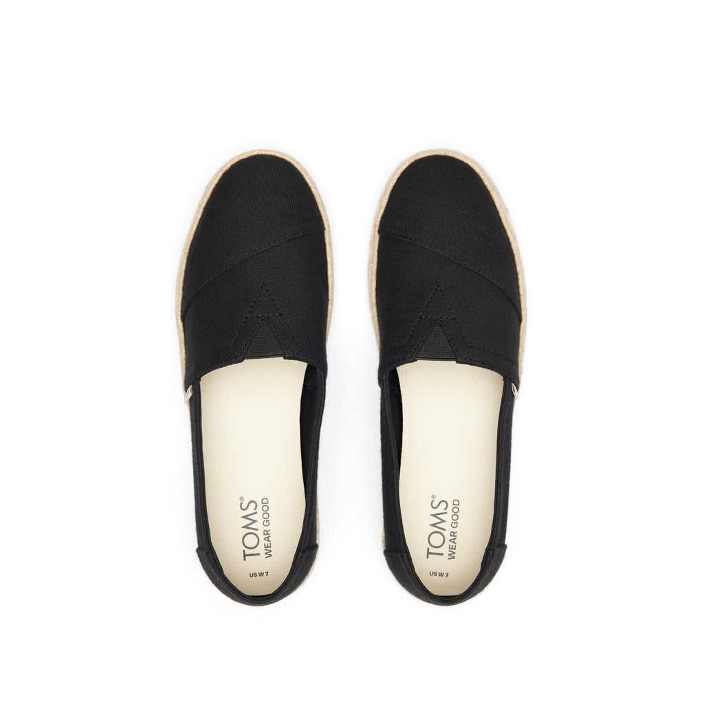 Alpargata Rope 2.0 Black Recycled Cotton Espadrille Top View