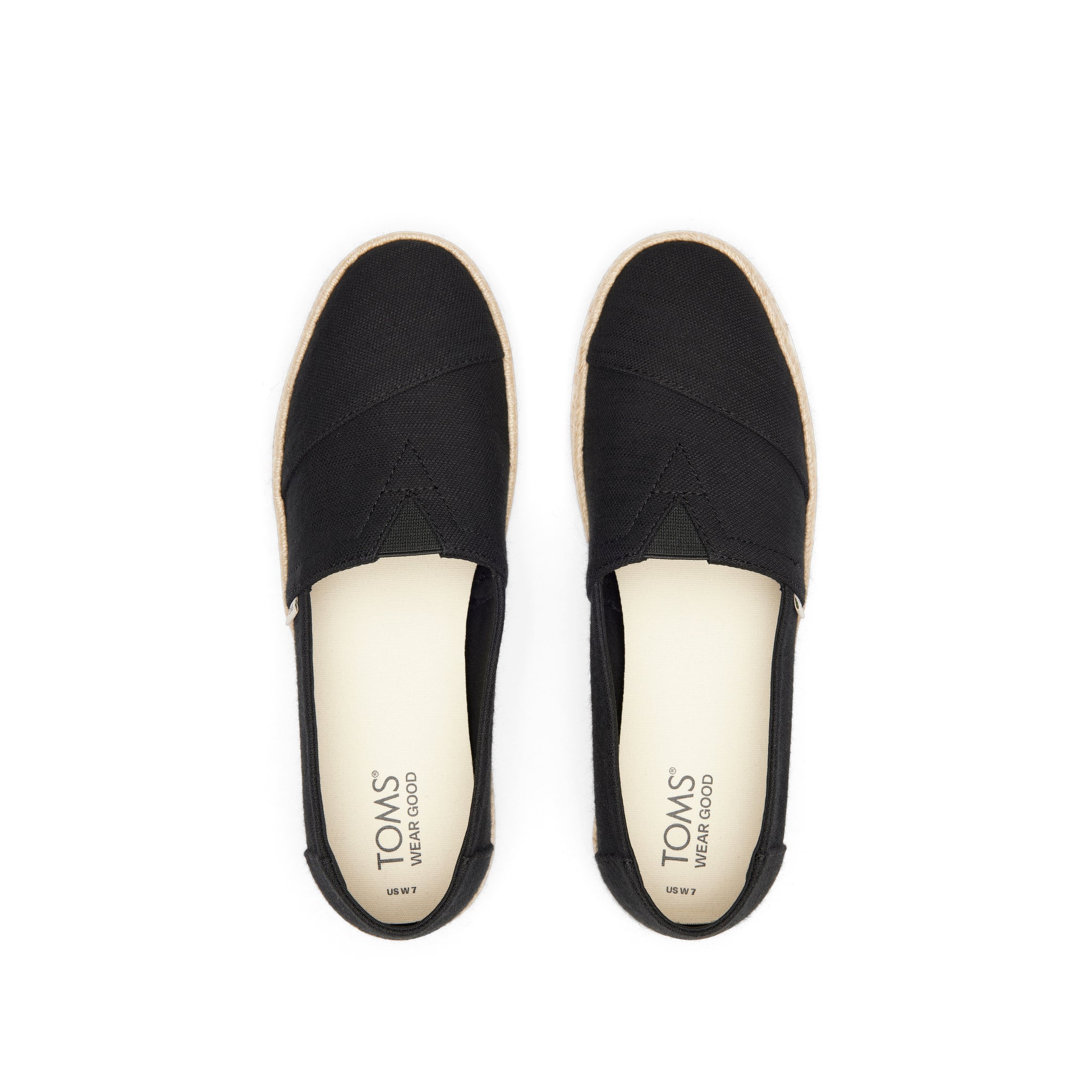 Alpargata Rope 2.0 Black Recycled Cotton Espadrille Top View