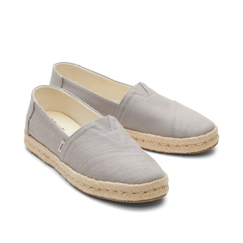 Alpargata Rope 2.0 Grey Recycled Cotton Slubby Espadrille Front View