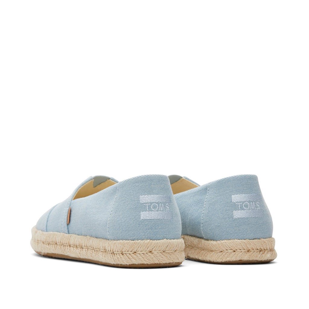 Alpargata Rope 2.0 Blue Denim Recycled Cotton Slubby Espadrille Back View