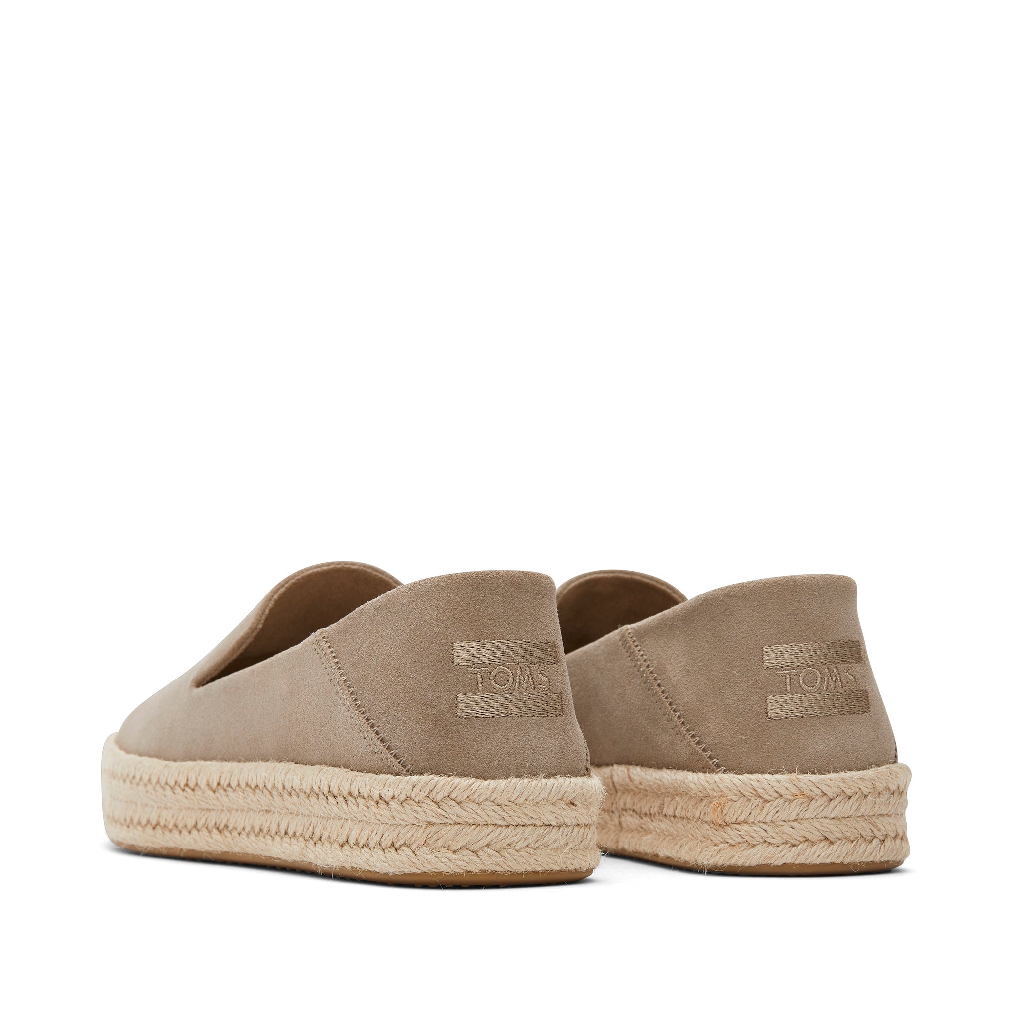 Carolina Taupe Suede Espadrille Back View
