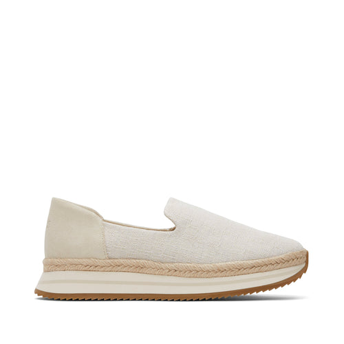 Jocelyn Cream Textile Espadrille Sneaker Side View