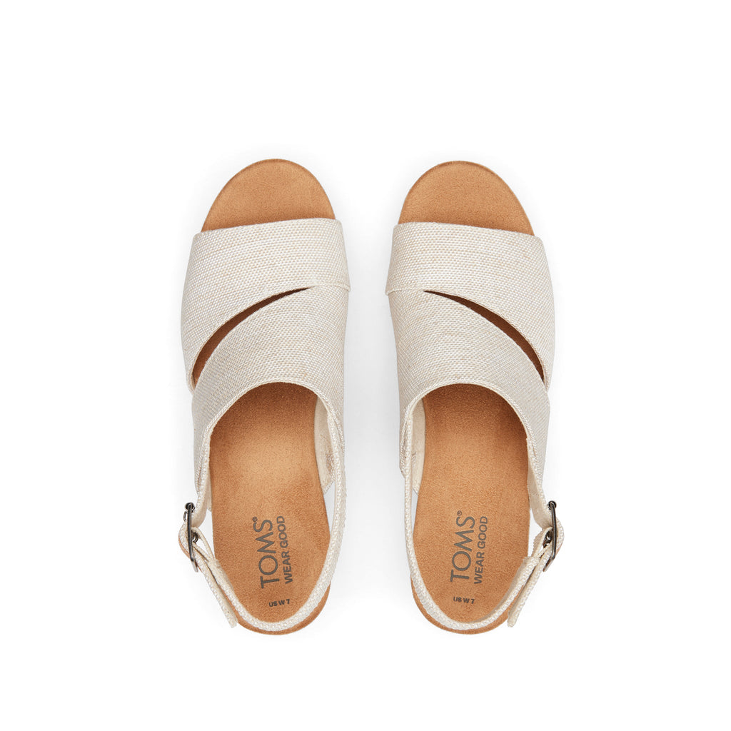 Claudine Natural Wedge Sandal Top View