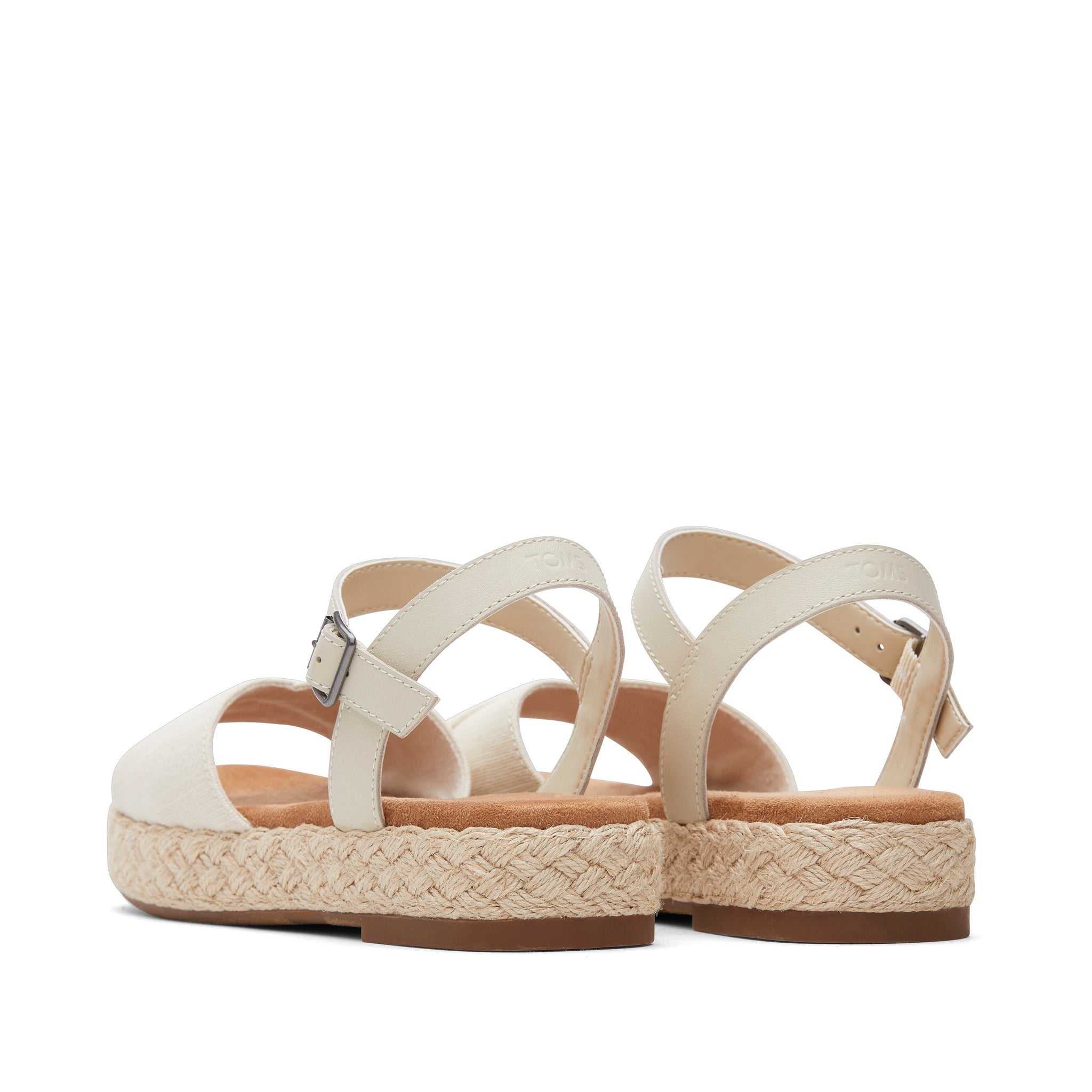Abby Natural Flatform Espadrille Sandal Back View